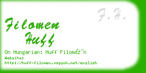 filomen huff business card